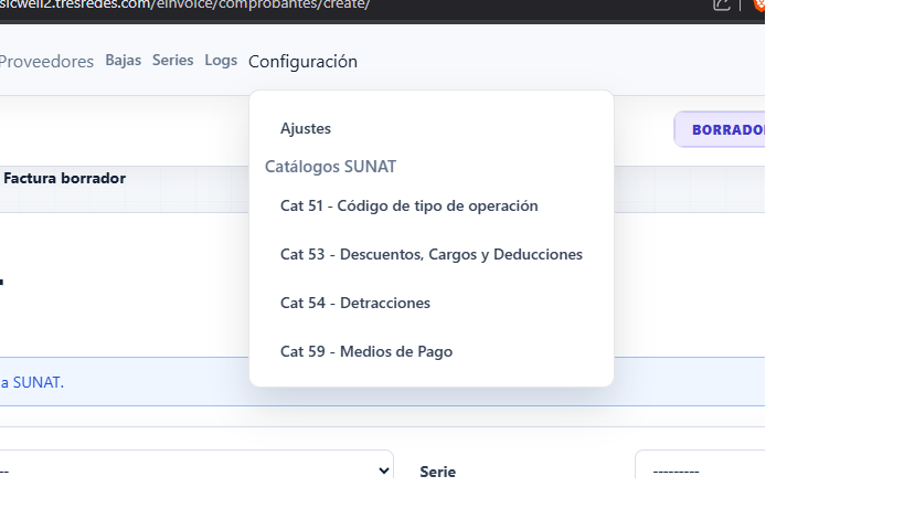 Pantalla empresarial para facturación y control administrativo